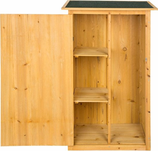 TecTake - Houten tuinkast Taman - met vlak dak - afm. 75 x 56 x 118 cm - 404565