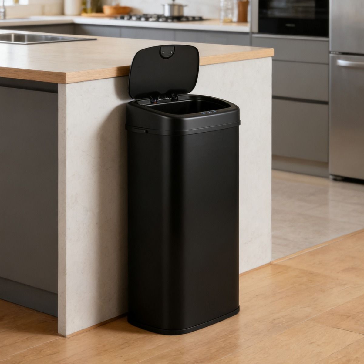 Coast Sensor Prullenbak - dual-zone ontwerp - automatische afvalscheiding - zwart - 68 liter