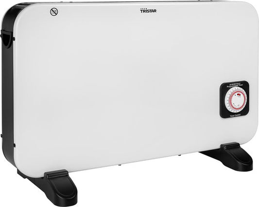 Tristar KA-5816 Convectorkachel - Elektrische kachel - 2 warmtestanden - 1250/2000W - Turbofunctie - 24u Timer - Oververhittingsbeveiliging - Wit - Vorstvrijfunctie - Eco-efficiënte verwarming - Draaghendels