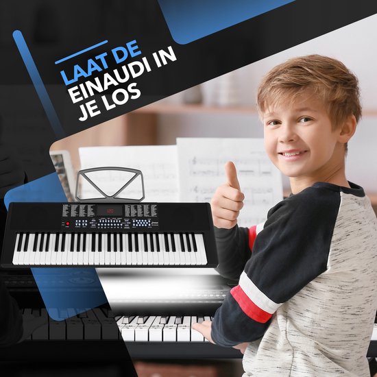 Finesse Keyboard Piano - Statief & Accessoires - 61 Keys - Digitale Piano - Elektrische Piano - Kind