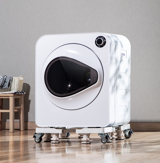 Wasmachine verhoger met wieltjes en waterpas - 8 verstelbare voetjes 400 kg belastbaar - lengte en breedte instelbaar 53.5 tot 68 cm - ook geschikt voor droger vaatwasser koelkast vriezer en kasten