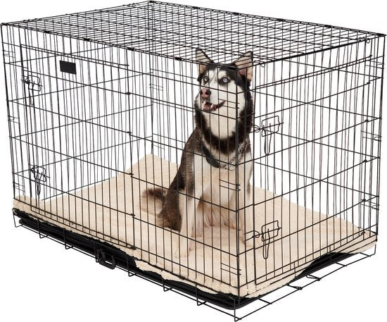 Brixy Hondenbench - Bench Voor Honden - Maat XXL - Opvouwbaar - 122 x 76 x 84 CM - 2 Deuren - Zwart