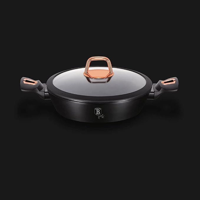 Berlinger Haus Monaco Sauteerpan met Deksel - Zwart/Rose Gold - 28 cm