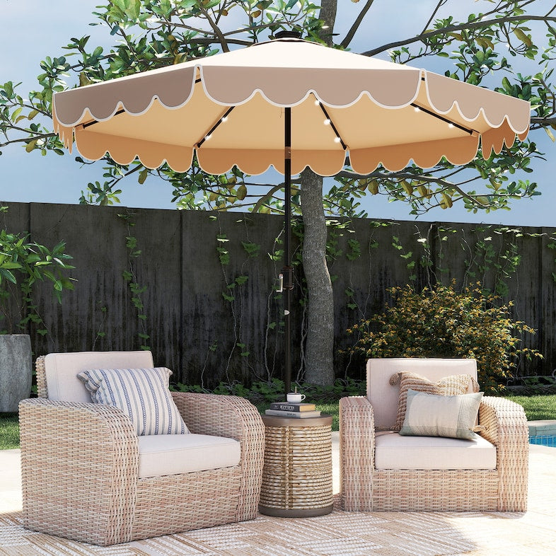 Coast Zonnescherm - 35° kantelbaar - slingerbediening - 300 cm - beige