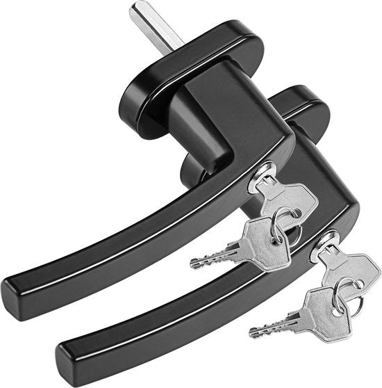 Monzana - Raamsluiting 6x - Afsluitbaar Slot Pin Lengte 35mm Zwart