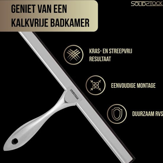 Douchewisser rvs - Luxe Trekker Douche - Ophanghaak Zonder Boren - Douche Trekker Chroom