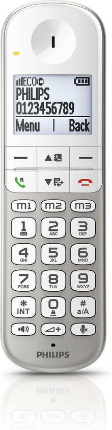 Philips Huistelefoon XL4951S/38 - Vaste Lijn - 1 Handset - Draadloos - met Antwoordapparaat - Handige Extra's voor Senioren - Wit