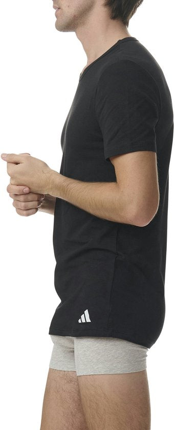 adidas Sportswear 2PK Crew Neck Shirt - Active Flex Cotton - Onderbroek Mannen - 2x zwart