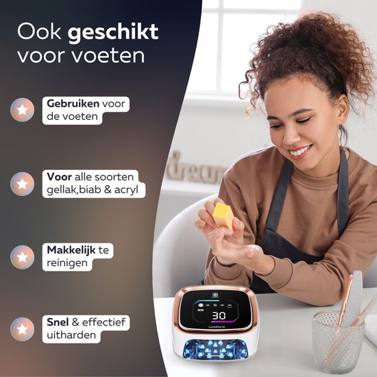 Beeperfect® UV Lamp Gelnagels - Nagellamp - Nagellamp UV Led - Nageldroger - Draadloos - Reflecterende binnenkant - Rose Goud