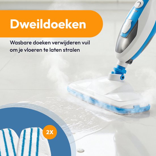 BOLLIT Hoge Druk 2 in 1 Stoomreiniger - Handstomer - 1500W 16 in 1 - Vlekkenreiniger - Voor Alle Vloeren, Bank, Badkamer En Tapijt Reinigen