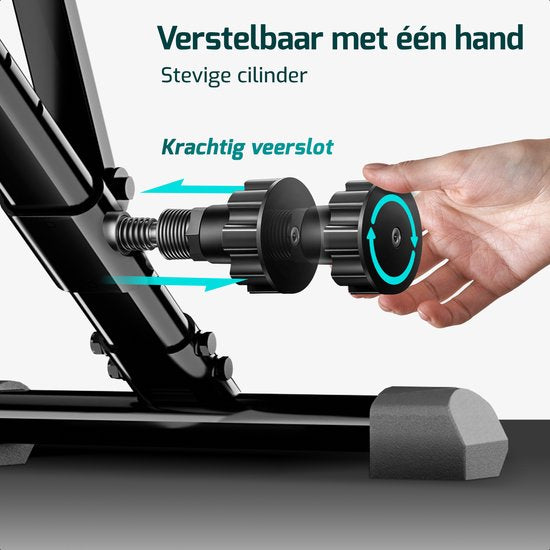 FITAGE Fitnessbank - Fitness Halterbank tot 300KG - Verstelbaar - Inklapbaar - Zwart