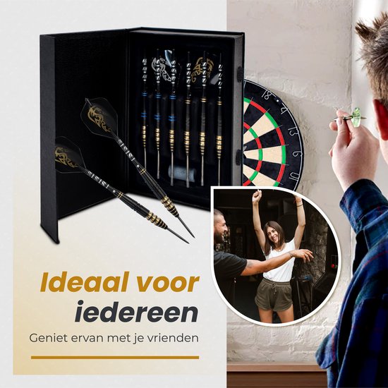 WINDSOR® Cavalier 3 Dartpijlen Set - Incl. Opbergdoos, Flights