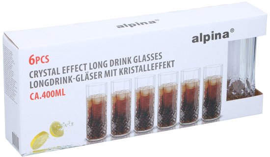 Alpina Longdrinkglasset kunststof 6-delig 400ml