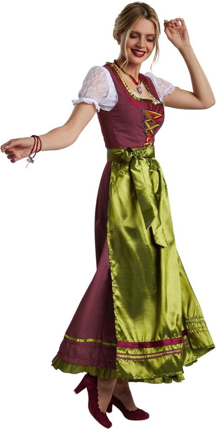 Dressforfun Maxi Dirndl Ruhpolding model 2 M - verkleedkleding kostuum halloween verkleden feestkleding carnavalskleding carnaval feestkledij partykleding - 304651