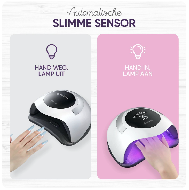 Rostem 120 Watt UV LED Nageldroger - Nagellamp - LED Lamp - Lange Snoer - Wit