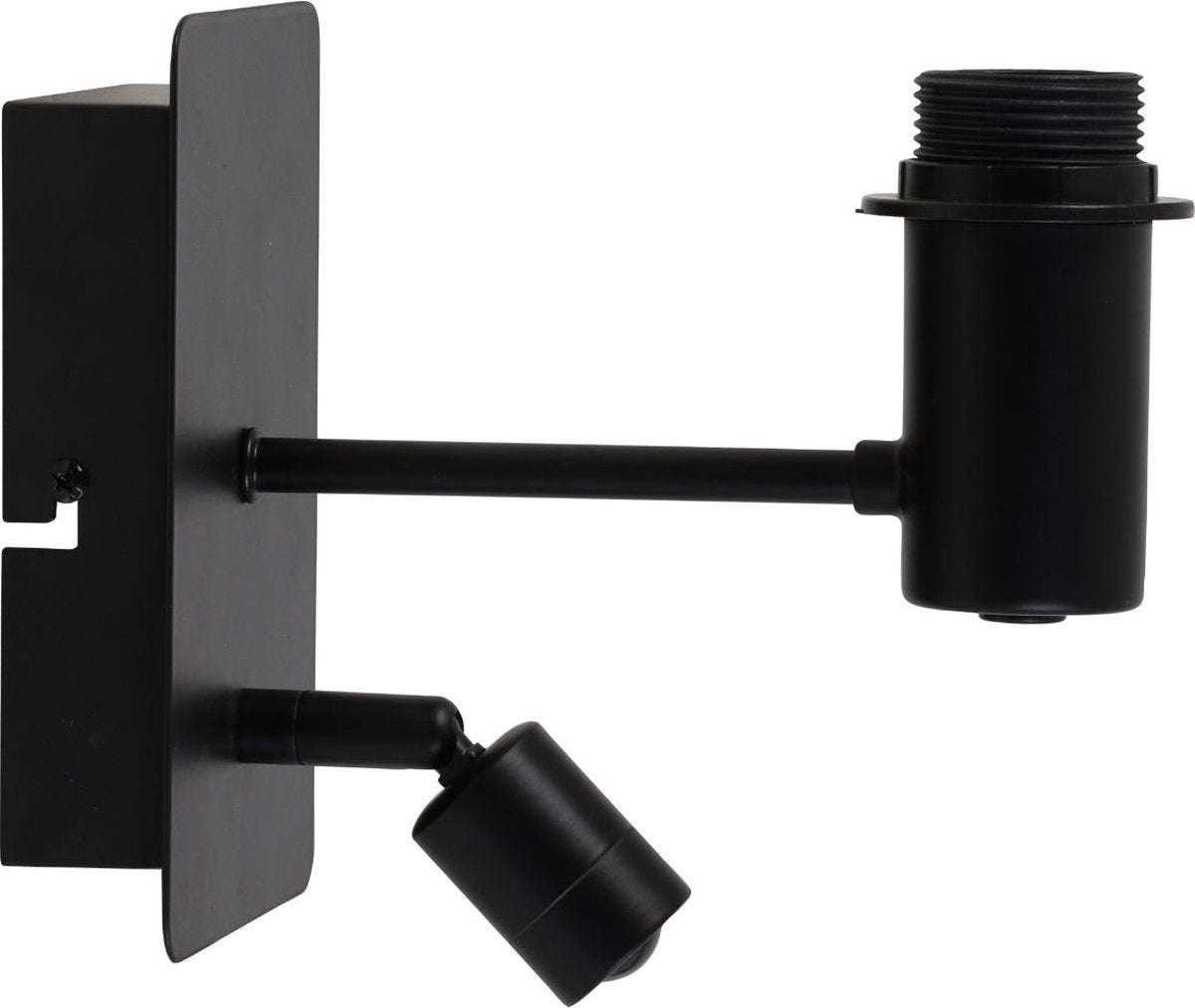 Light & Living Montana Wandlamp - Zwart - 20x11x18cm - Modern & Compact