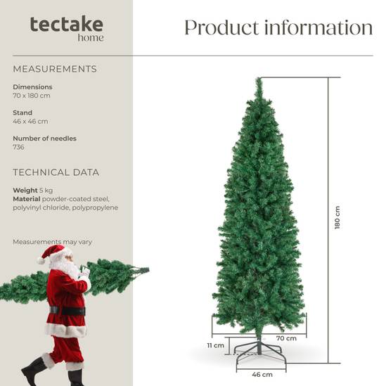 Tectake Kerstboom Comet 180 cm – Groen