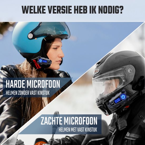 Tech Essentials R500 - Motorhelm Headset - Met Bluetooth 5.4 - Intercom - Radio - Harde microfoon - Brommer - Scooter