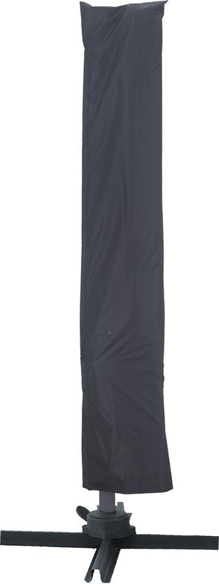 AXI Solea Zweefparasol Ø 300cm Antraciet/grijs incl. Hoes – Gepoedercoat frame met kruisvoet – 360° Draaibaar – UV werend doek