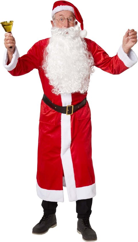 Dressforfun Mantel kerstman klassiek XXL - verkleedkleding kostuum halloween verkleden feestkleding carnavalskleding carnaval feestkledij partykleding - 303467