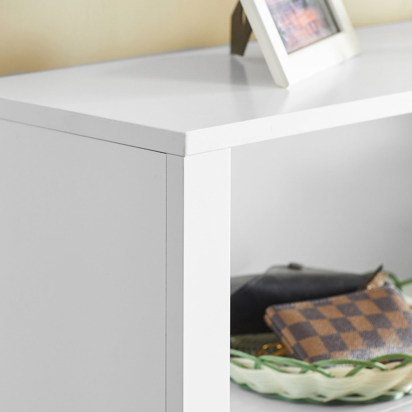 SoBuy Schoenenkast met 2 Kleppen - Max. 50 kg - MDF - 80 x 24 x 110 cm - Wit