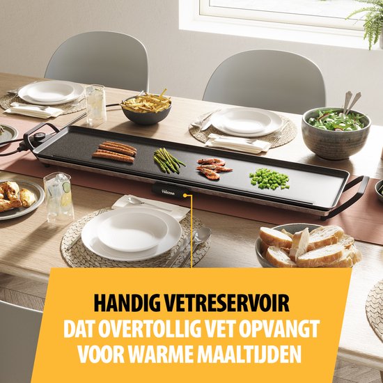 Tristar Bakplaat - BP-2669 - 1800W - Gourmet, Grillplaat XL 90x23cm - 8-10 personen