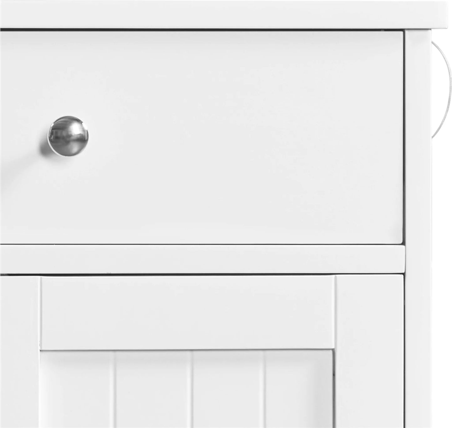 Yaheetech Badkamerkast Met 4 Lades En 1 Kastdeur – Voorzien Van Verstelbare Plank En Anti-kantelset En Waterafstotende Coating – Voor Badkamer En Woonkamer – Wit Mdf – 81 x 30 x 81,5 cm