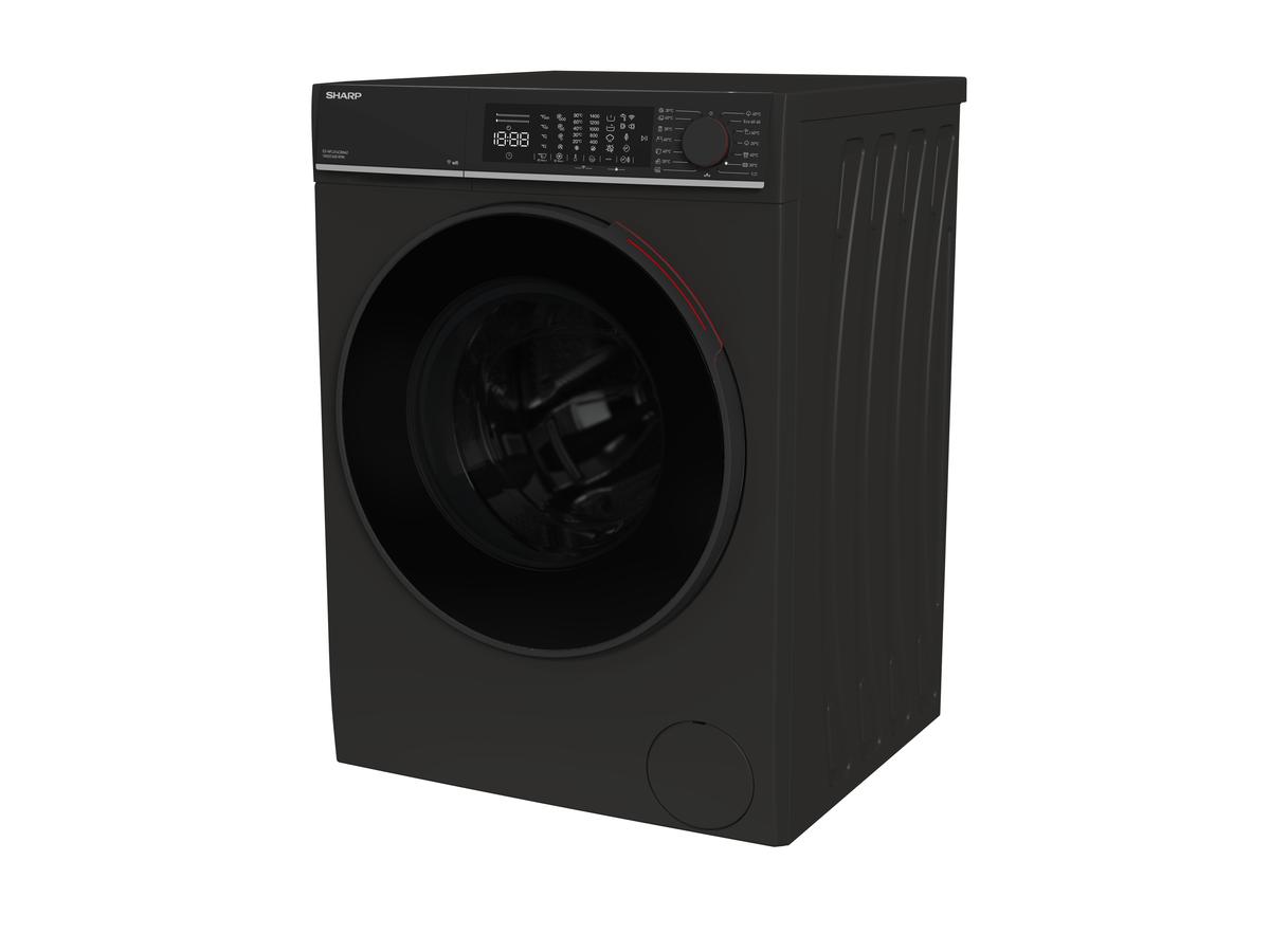 Sharp Wasmachine ESNFL014CBNA2CB - 10 kg - A-label - Mat Zwart