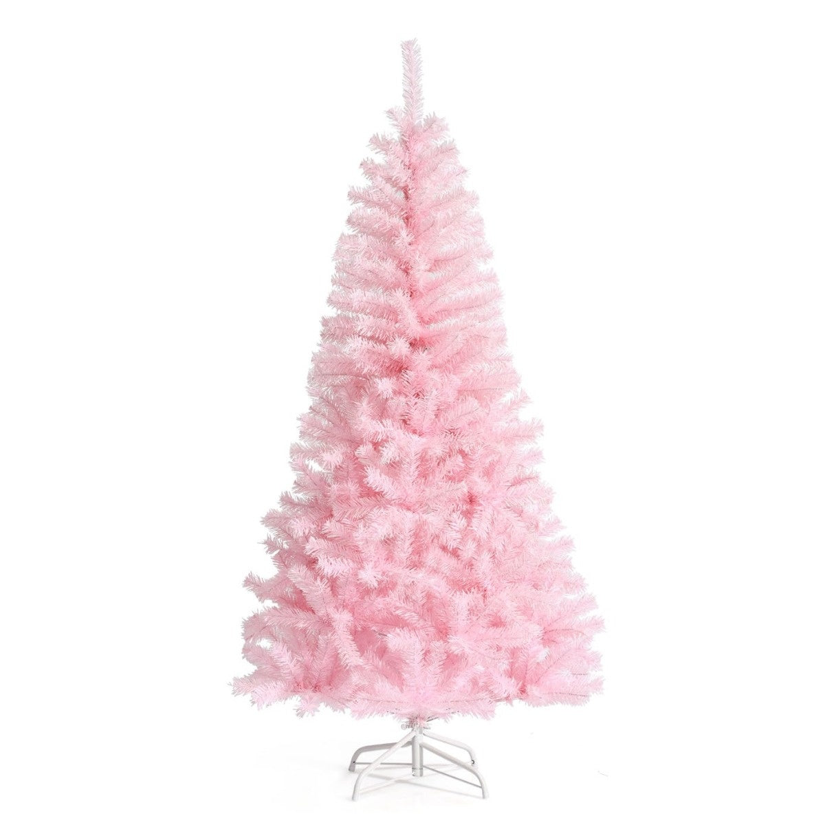 Coast Kunstkerstboom Roze – 75 x 75 x 150 cm – Met Glittertakken en Opvouwbare Metalen Standaard