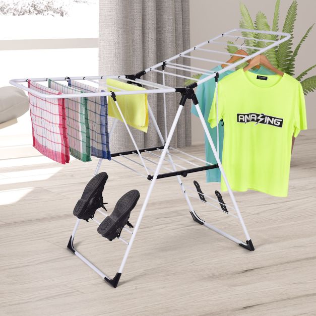 Coast Droogrek Metaal Uitschuifbaar Zwart + Zilver – 110-189 cm