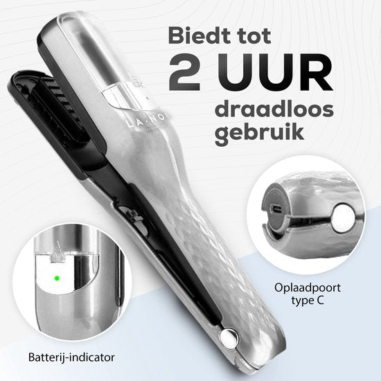 La Nou® Split Remover 4 - Split Ender - Incl. accessoires - Voor Gespleten Haarpunten - Split end Trimmer - Split remover - Zilver