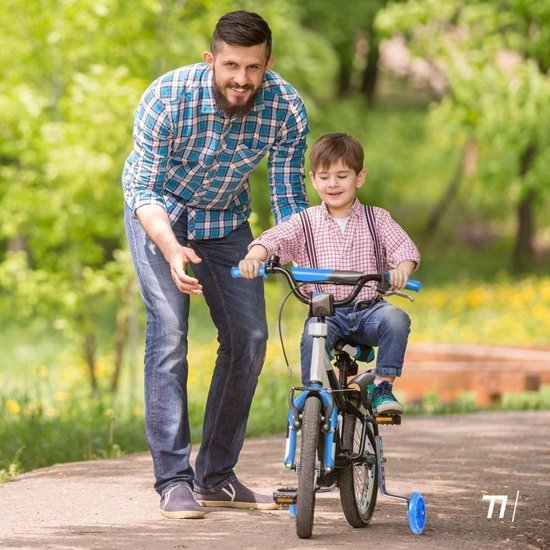 TIKKENS® Zijwieltjes - 12-20 Inch - LED lichtjes - Zijwieltjes voor Kinderfiets - Zwart - 12 inch/14 inch/16 inch/18 inch/20 inch - Zijwielen - Kinderfietsaccessoires