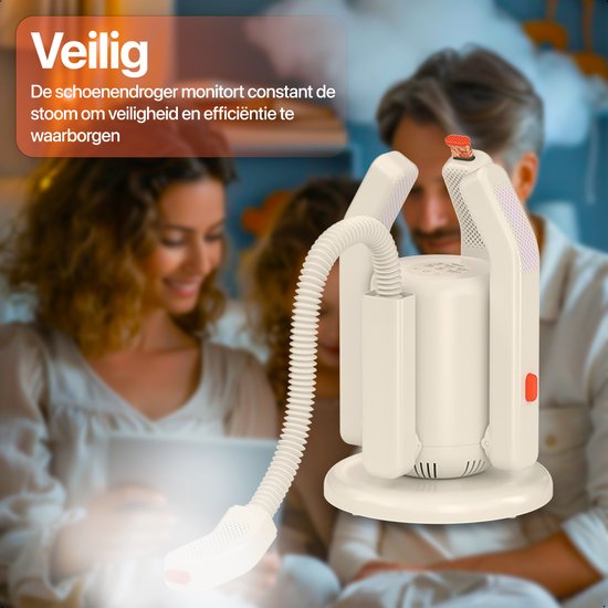 KRAFT Schoenendroger Pro XL - 2 Paar Schoenen Drogen - UV Sterilisatie - Rozenzout Geurverwijderaar - Schoenverfrisser - 2 Slangen voor Lange Schoenen - Schoendroger Laarzen
