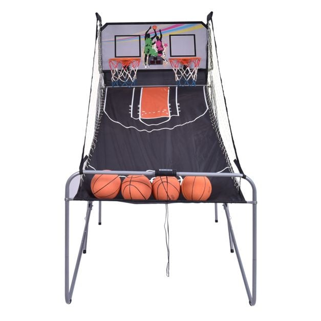 Coast Binnen Elektronische Basketbal Spel - Basketbalgooi Machine - Elektronische Automatische Score- Incl 4 Ballen - Zwart