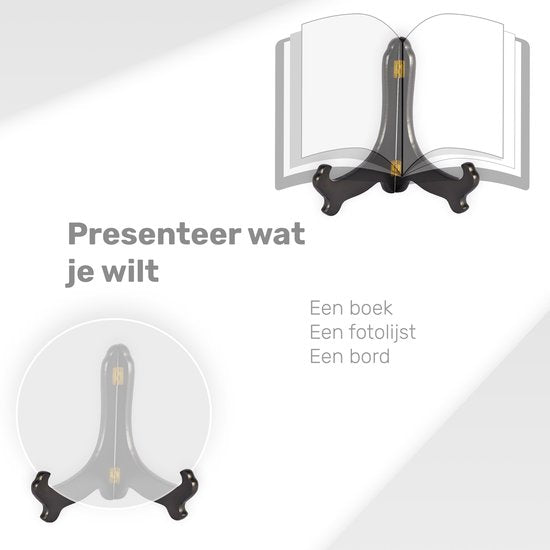 Luft Houten borden display - Borden tot 27cm hoog - Elegant design - Bordenstandaard - borden display standaard - Bordenhouder - Voor sierborden - Boekstandaard - bordenhanger - bordenrek