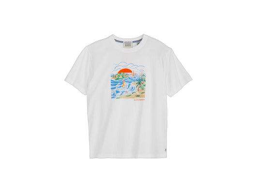 Scotch and Soda Graphic T-shirt - White - maat M