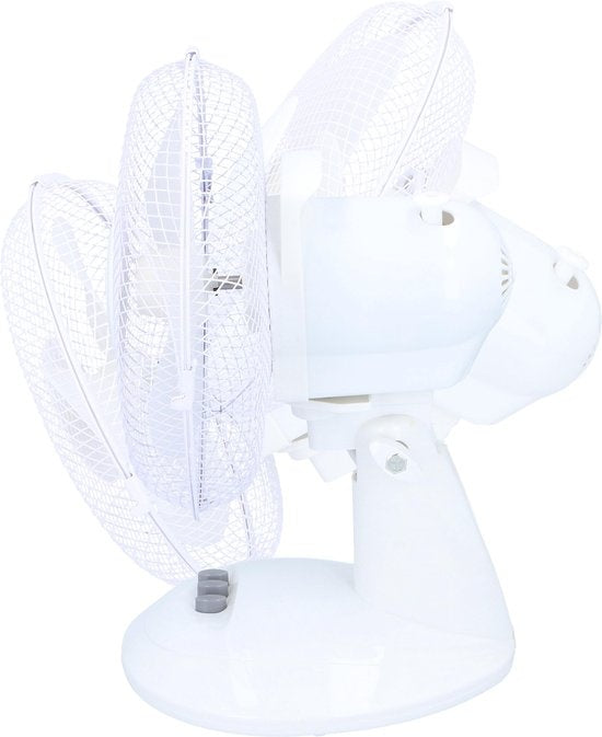 Lifetime Air Tafelventilator - Ø23cm - 2 Snelheden - Kantelbaar - Zwenkfunctie - Wit