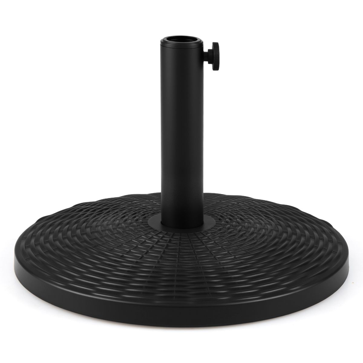 Coast Parasolvoet - rotanlook - met betonnen vulling - voor parasolstokken 38/48 mm - zwart