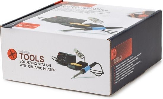 Velleman Soldeerstation, instelbaar, led-display, keramisch verwarmingselement, 48 W, temperatuurbereik 150-420 °C, grijs