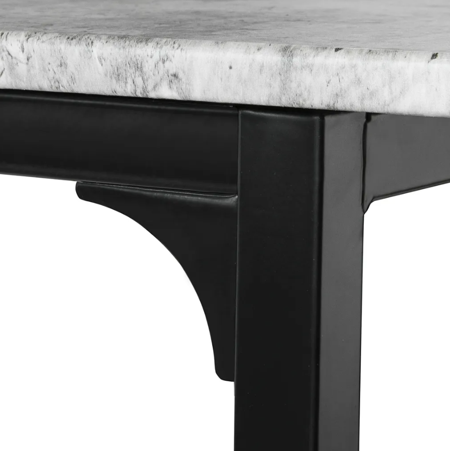 SoBuy Bartafel - 4 Krukken - Bartafelset - 5 Delig - 100 x 87 - 60 cm - tot 120 Kg -  Grijs /Zwart
