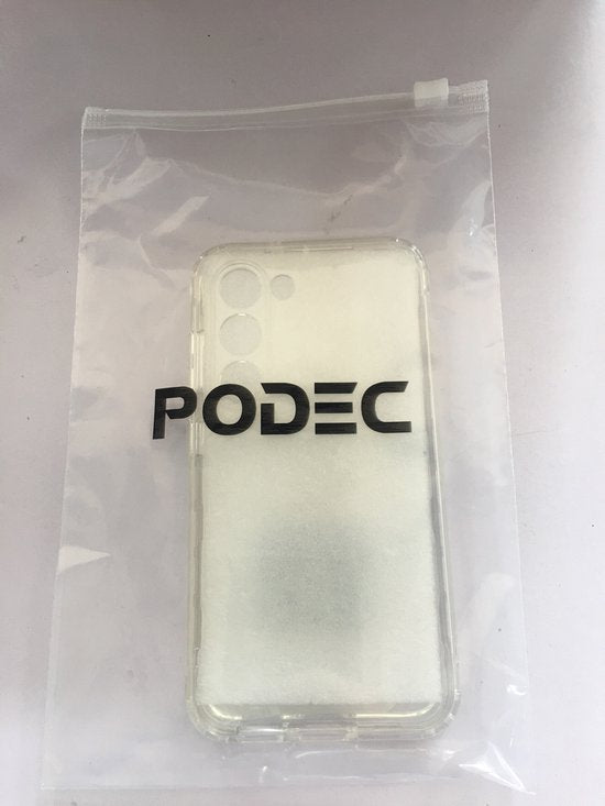 Podec 2-in-1 Hoesje met Screenprotector Geschikt voor Samsung Galaxy S23 Doorzichtig Telefoonhoesje - Anti-Shock Case Cover