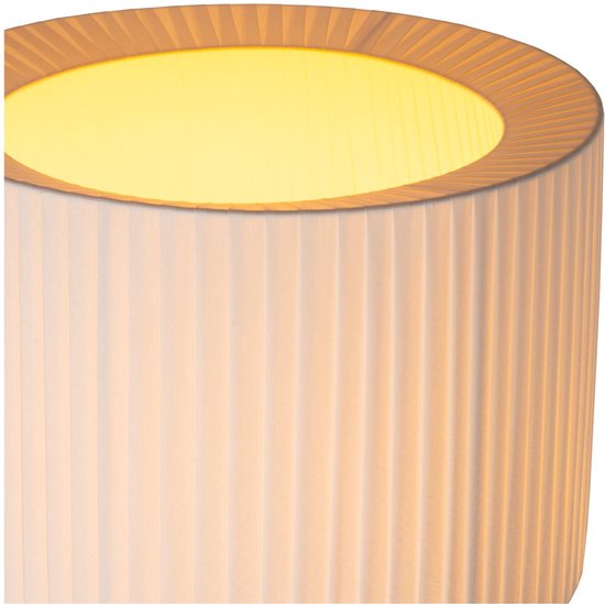Lucide FOLD - Vloerlamp - Ø 45 cm - 1xE27 - Wit - Japandi