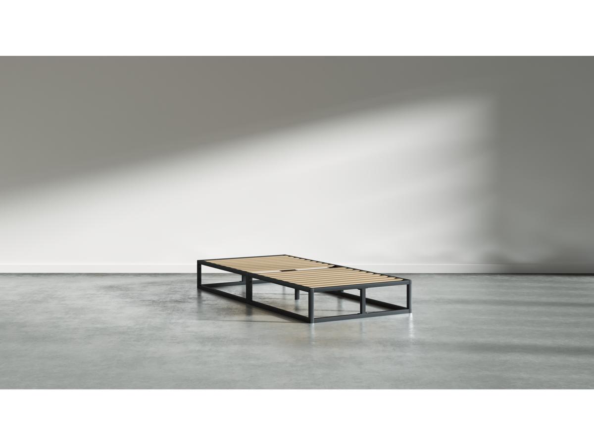 Emma Metalen Bed met Lattenbodem - 90 x 200 cm - Zwart