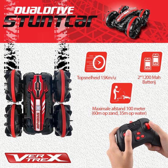 VERTREX RC Bestuurbare Auto - Afstandsbestuurbare Auto - Race Auto Radiografisch - Offroad Afstandbestuurbaar - Waterdicht - Extra Accu