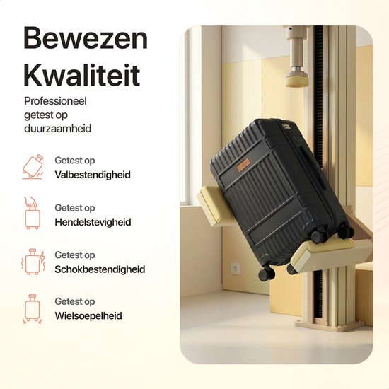 SKYCASES Trunk Reiskoffer – Classic Heritage – Extra Grote Koffer – 110L – TSA Slot – Lichtgewicht Trolley – 78x44x36 cm – Trunk Rolkoffer – Spinner Wielen – Zwart