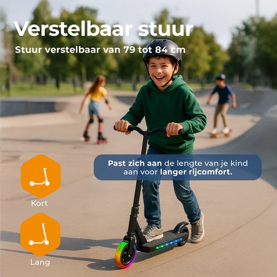 Denver elektrische step voor kinderen - 10km/u - Kinderstep - LED Verlichting - 6km Bereik - SCK5500B