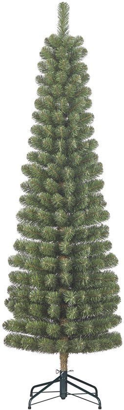 Black Box Trees Charlton Kerstboom Slank Pilaarmodel - Kerstversiering met Natuurlijke Look - Kunstboom met Scharnierconstructie voor Snel Opzetten - H185 x Ø53 cm - Groen