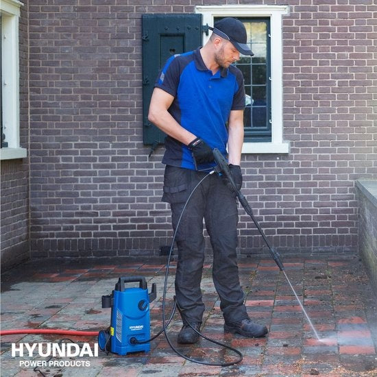 HYUNDAI hogedrukreiniger 1500W - Complete deluxe set - 360 L/uur - Inclusief veel accessoires - spuitstukken - terrasreiniger - zeeptank
