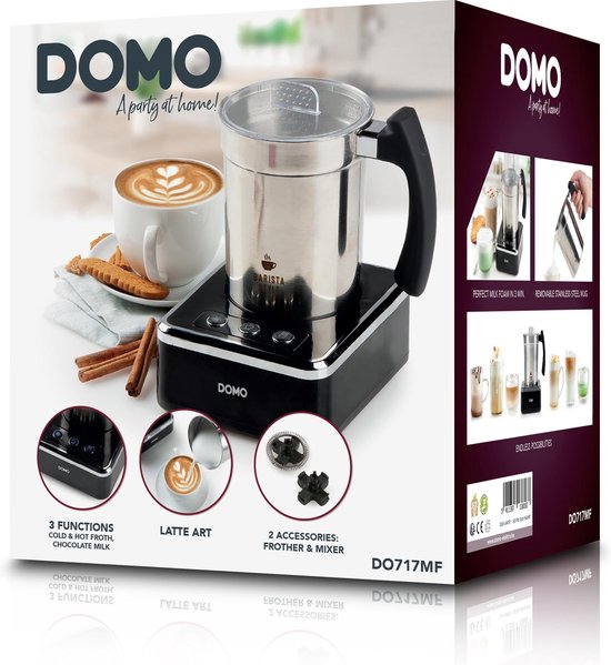 DOMO DO717MF Melkopschuimer - inox - 650 W