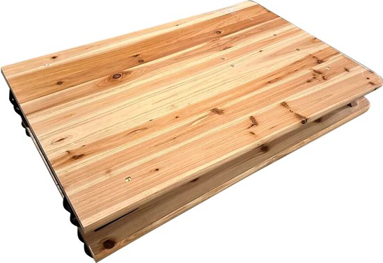 AXI Toon Biertafelset - Opklapbare Tafel en 2 Banken – 220 cm –Stalen Frame & Hout – Met Rubberen Pootkapjes – Picknicktafel voor buiten